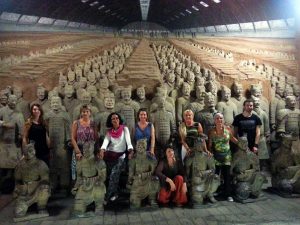 Visite à Xi An du mausolée de l’empereur Qing et de son armée de 6000 cavaliers en terre cuite, août 2016