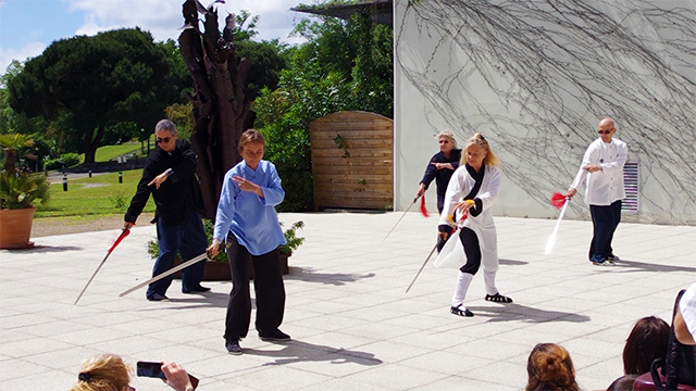 Démonstration d&rsquo;épée du Wudang avec Catherine-Isaure Bousquet et les pratiquants de Terre d&rsquo;Asie