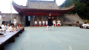 Vidéo de démonstrations d'arts martiaux et de Qi Gong par Maître Chen Li Sheng et ses étudiants au Wudang