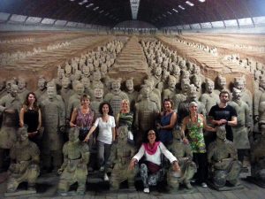 Visite à Xi An du mausolée de l’empereur Qing et de son armée de 6000 cavaliers en terre cuite, août 2016