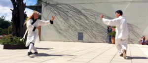 Démonstration de Bagua Zhang avec Maître Zhang Kunlin et Catherine-Isaure Bousquet