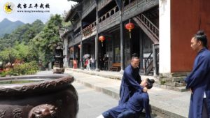 Photo 3 de Maitre Yuan Limin en train de pratiquer avec un disciple