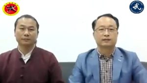 Monsieur HAN Jibin, Président de l’Association gouvernementale des Arts Martiaux de Wudang Monsieur HU Liqing, Vice Président de l’Association des Arts Martiaux de Wudang